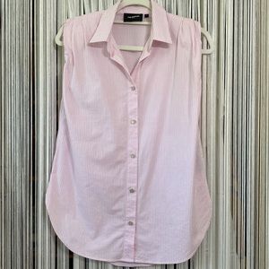 The Kooples Sleeveless Blouse with Padded Shoulders